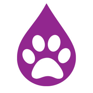 Purple oil drop logo- Endless Mt. Oil Blends for Pets