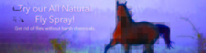 Scrolling Graphic- Try our All Natural Fly Spray!
